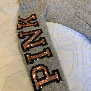 Gray VS Pink Hoodie w/ Copper Sequin